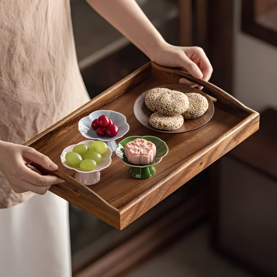 Wooden Tray Set 3 Pcs